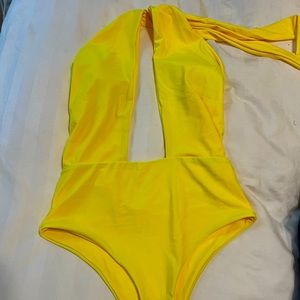 Yellow bathing suit